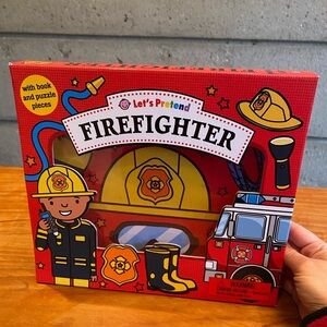 Firefighter Book with Puzzle Pieces